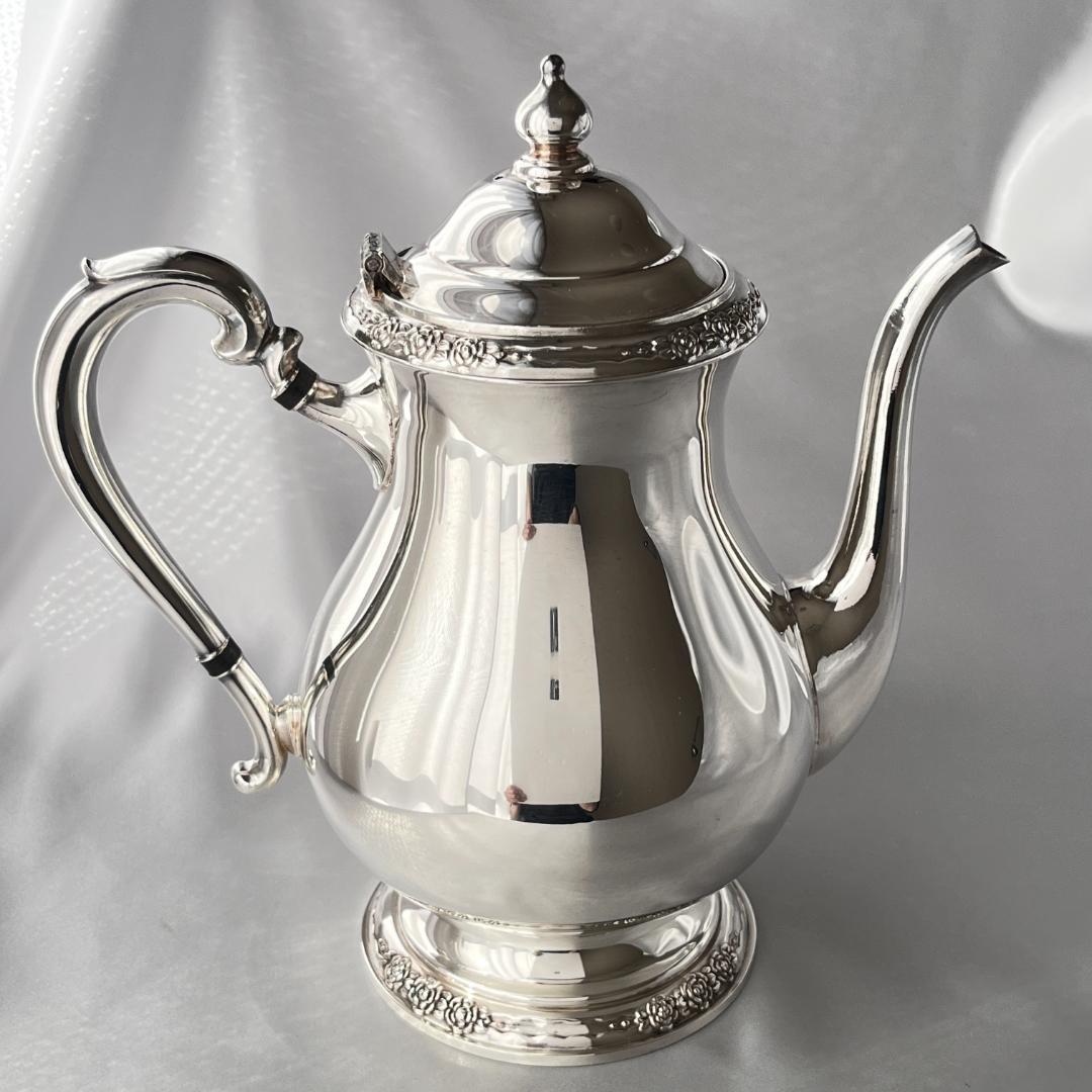 【CAMILLE】ティーサービス 5点 トレー ティーポット 薔薇のレリーフ