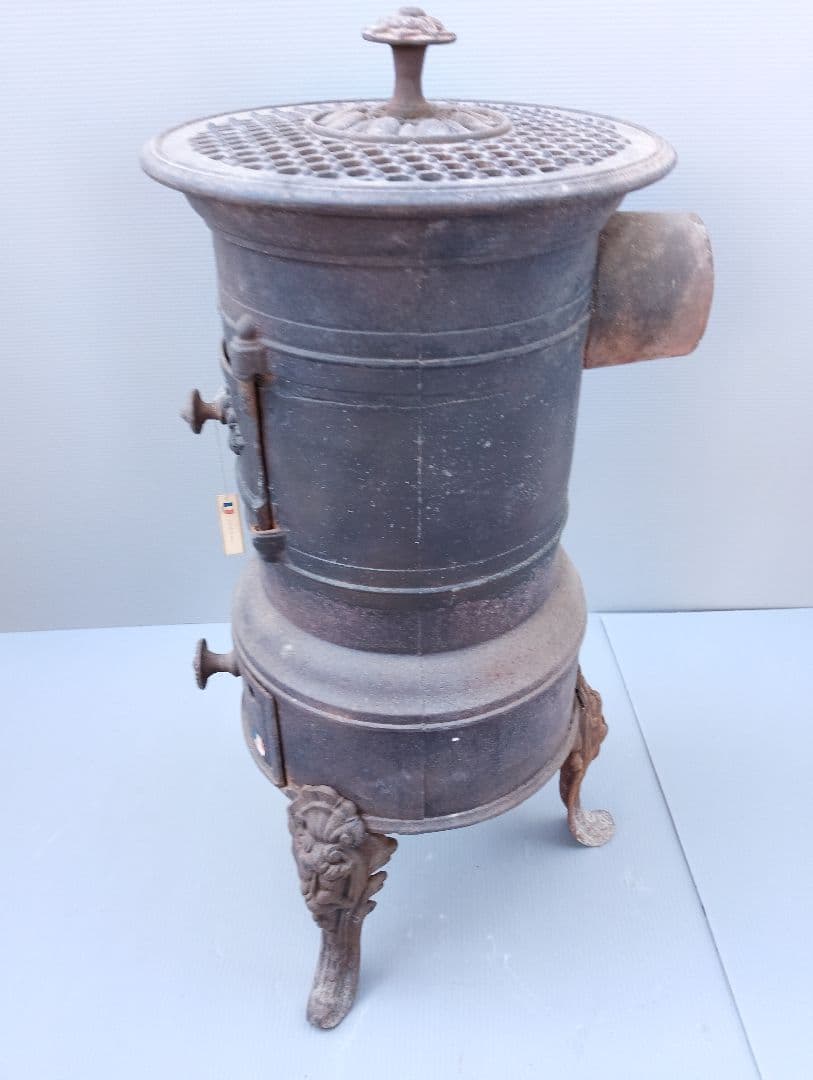 フランスストーブ 鋳物 鉄製 シャビー レトロ ヴィンテージ(あ46)