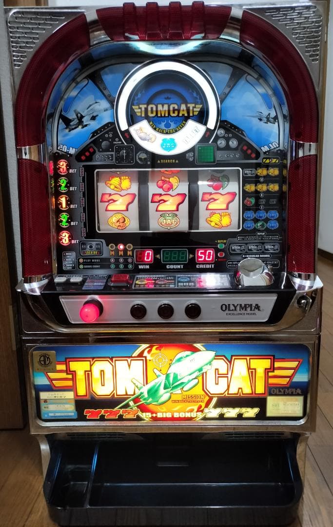 【パチスロ実機】オリンピア★トムキャット【不要機付】４号機・レア・人気台