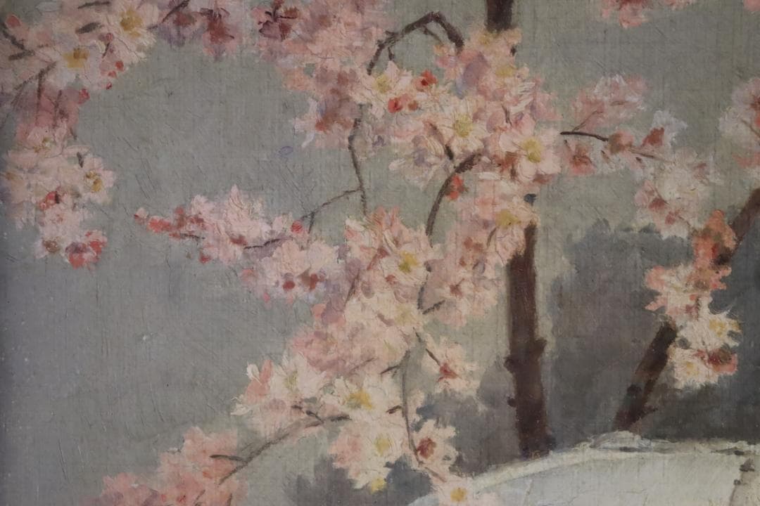 真作保証 西洋美術 ヨーロッパ絵画 「少女と女性」油彩20号 18～19世紀古画