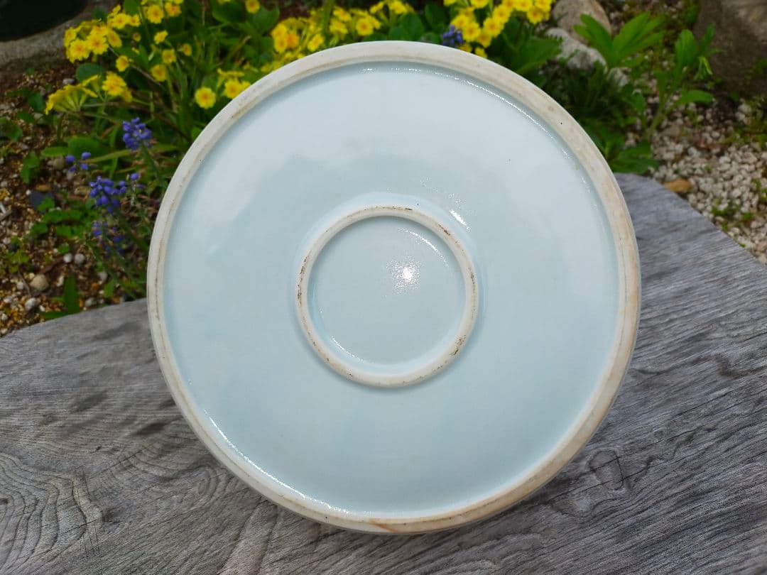 ♥九谷　鉢　銅の持ち手付き　菓子鉢　茶道具　骨董　古玩　レトロ　アンティーク