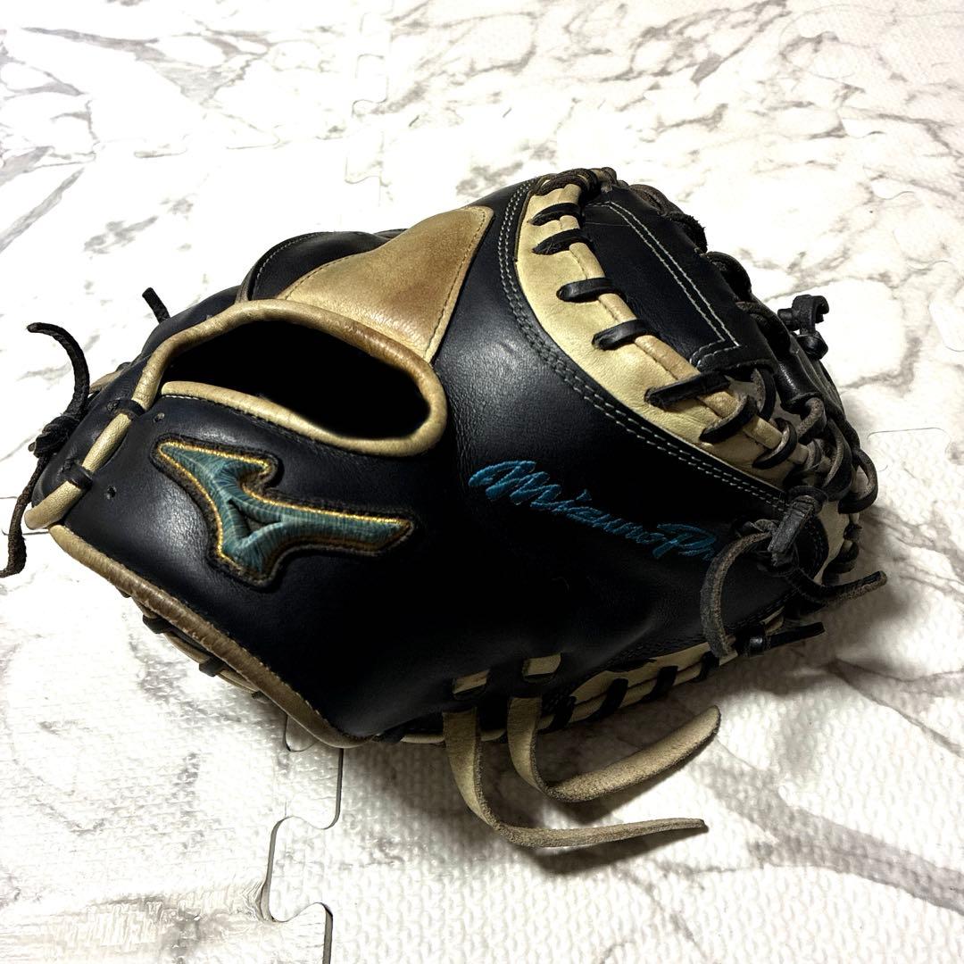 ミズノプロ キャッチャーミット 軟式グローブ 黒/キャメル