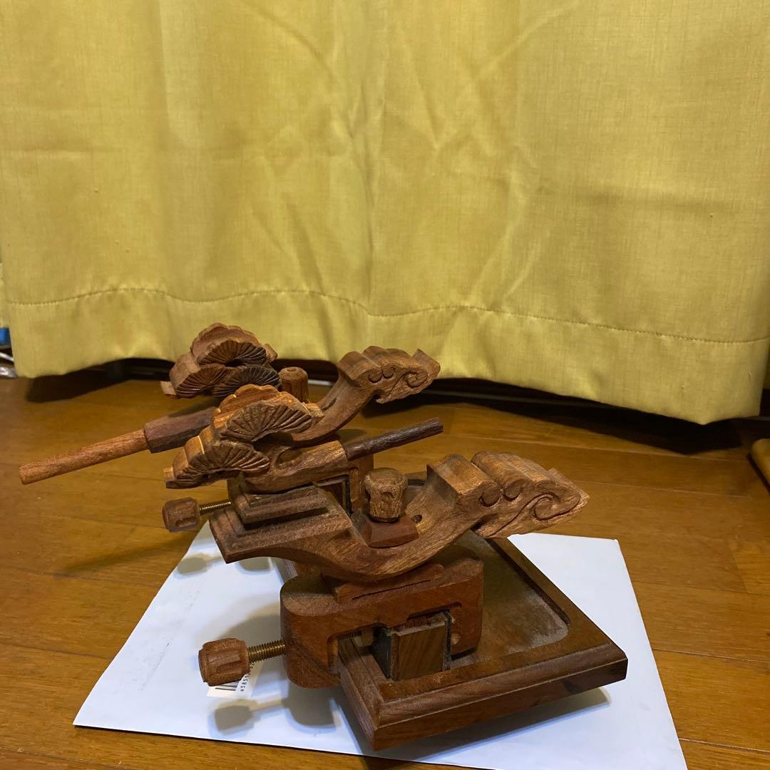 ケヤキ 万力のセット お膳竿枕つき