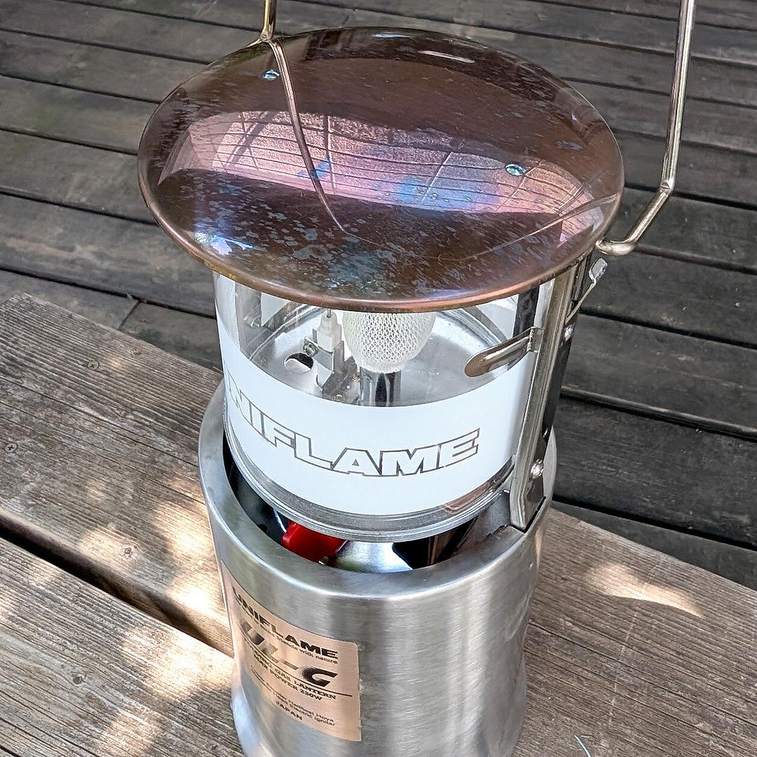 送料込【ユニフレーム】廃盤レア・メタルモデル ガスランタン UL-G 230W