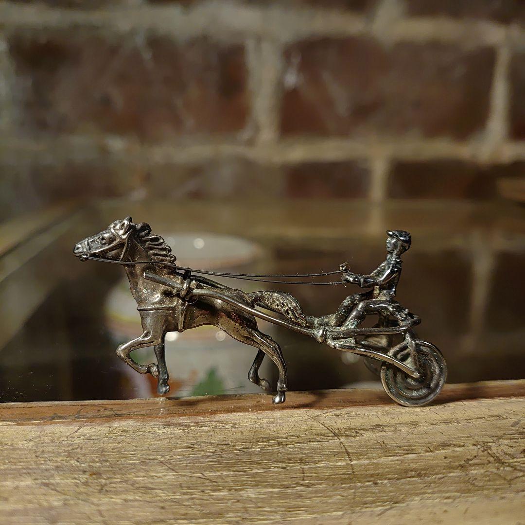 Silver925 ビンテージ ミニチュア 小物 馬車 ヨーロッパ