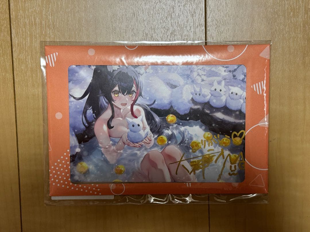 【未開封】 大神ミオ 直筆サイン 活動3周年記念