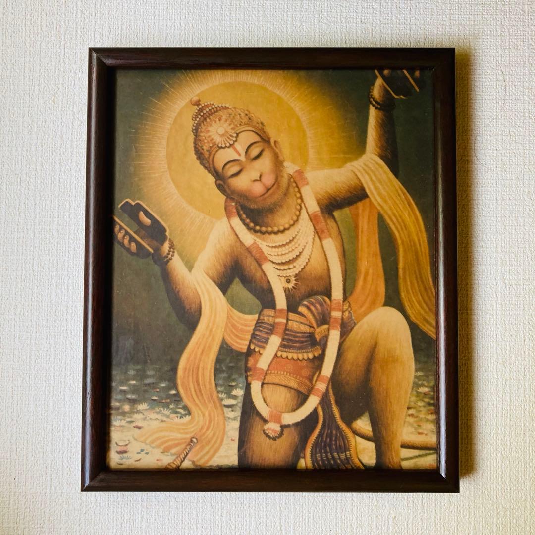 ハヌマーン　ビンテージポスター　　　額縁付