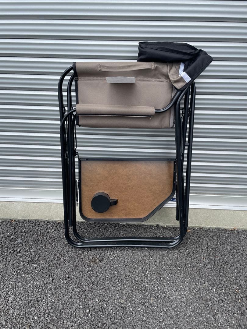 【Coleman】コールマンサイドテーブル付きデッキチェアグレージュ　2脚セット