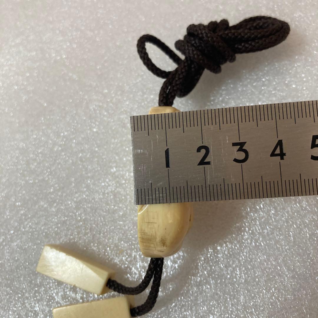 極上　天然素材　時代物　能面　吉祥面 おかめ　ループタイ