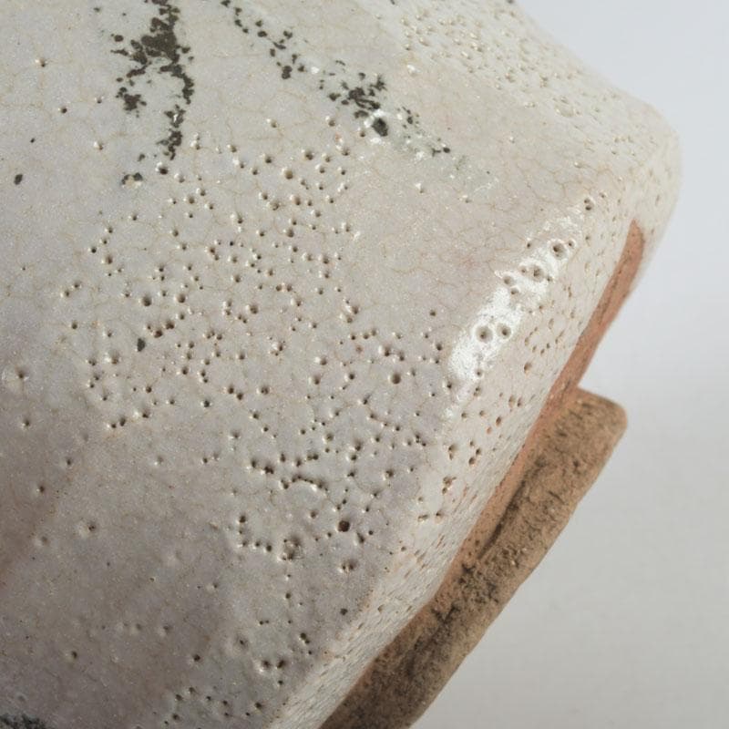 茶道具　人間国宝　荒川豊蔵作　志野茶碗　共箱　M　9744