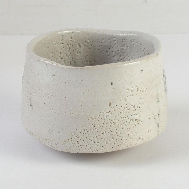 茶道具　人間国宝　荒川豊蔵作　志野茶碗　共箱　M　9744