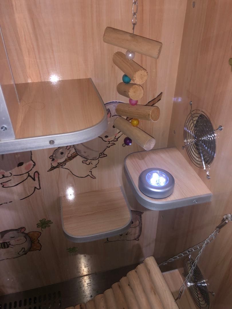 美品 小動物 木製 家具調ゲージ セット ＋ オマケ木製おもちゃ2点