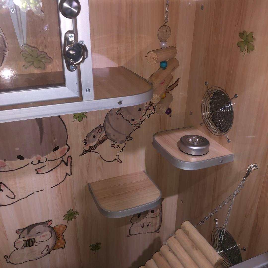 美品 小動物 木製 家具調ゲージ セット ＋ オマケ木製おもちゃ2点