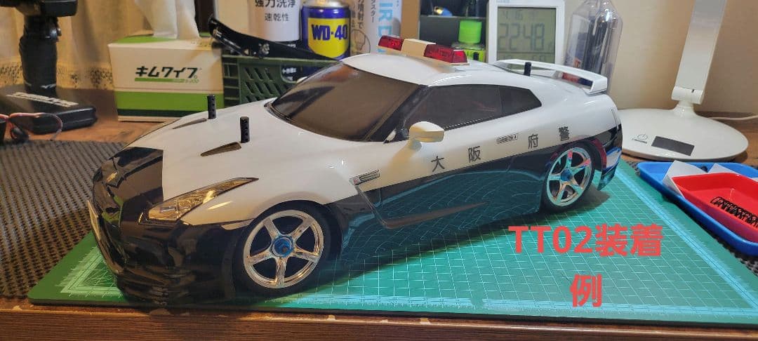 1/10RCタミヤGTR35ボディ、パトカー仕様