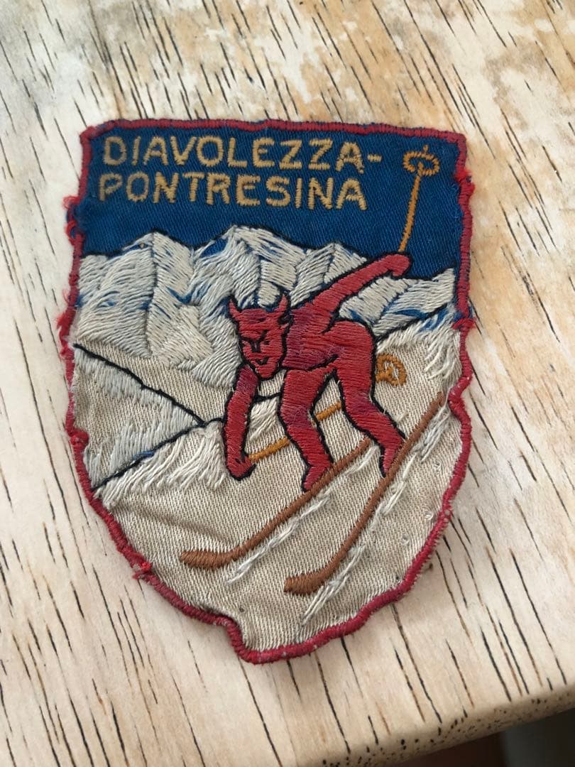 ビンテージ 40s デビル　悪魔　ワッペン　ノースノーネーム　スーベニール