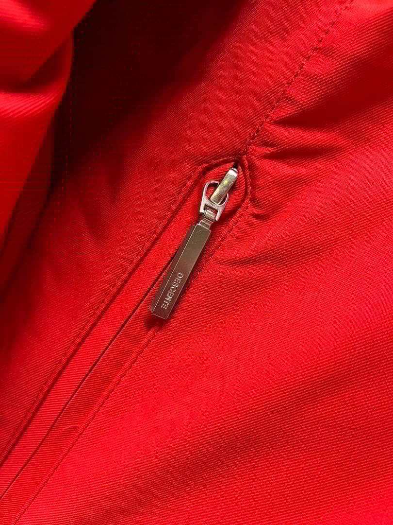 良好 デサント heatnaviメンズ スノボーウエア ジャケット 赤 サイズL