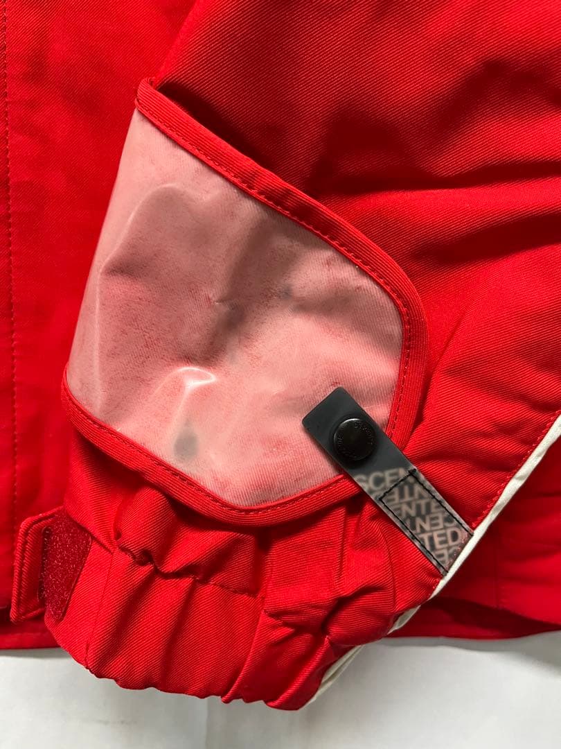 良好 デサント heatnaviメンズ スノボーウエア ジャケット 赤 サイズL