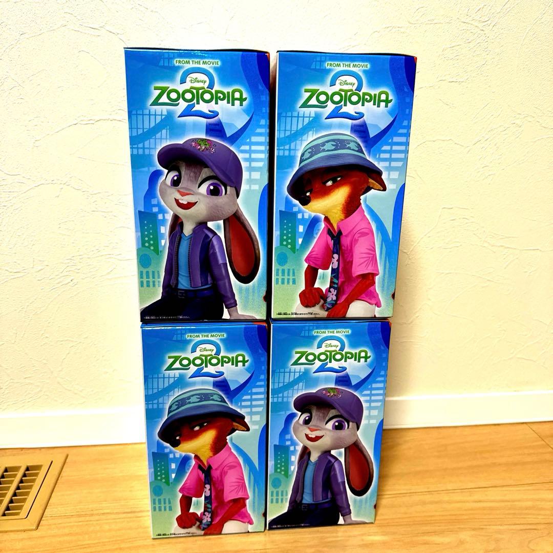 ズートピア フィギュア ニック・ワイルド & ジュディ・ホップス ４個セット