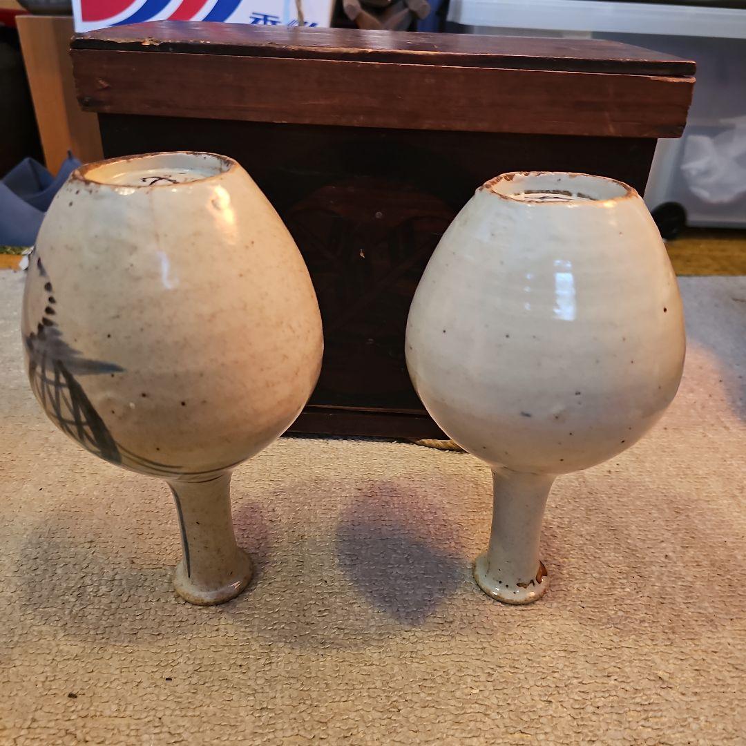 江戸初期から中期 古伊万里徳利(俗称パイナップル絵柄)一対