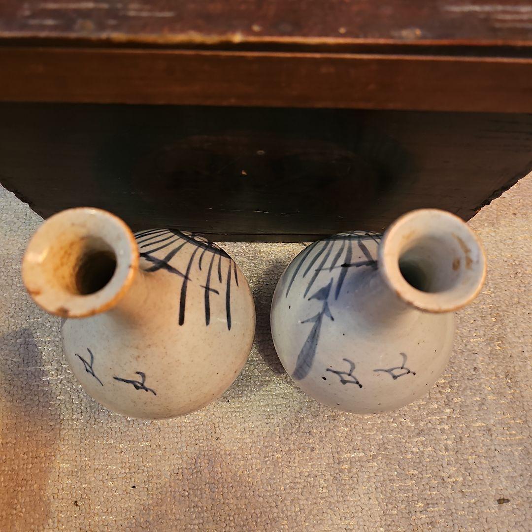 江戸初期から中期 古伊万里徳利(俗称パイナップル絵柄)一対