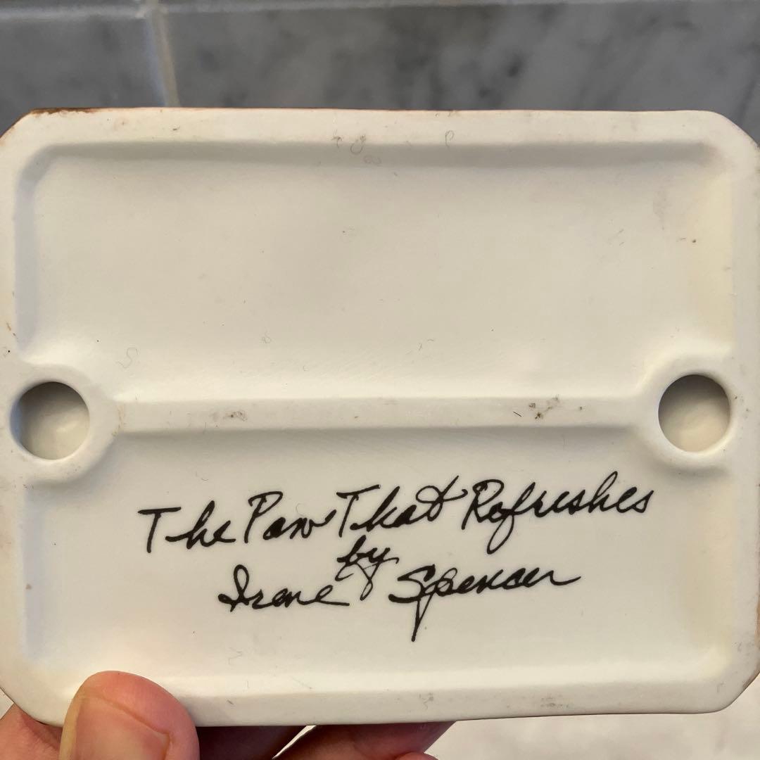 アメリカ80年代アイリーンスペンサーデザイン　仲睦まじい親子猫の陶器