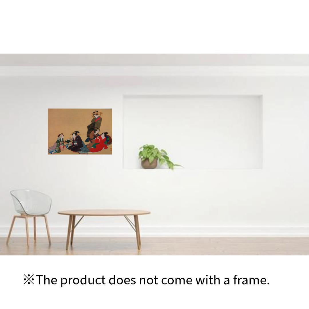 木製パネル アート 蹄斎北馬 (ていさいほくば) 五美人図