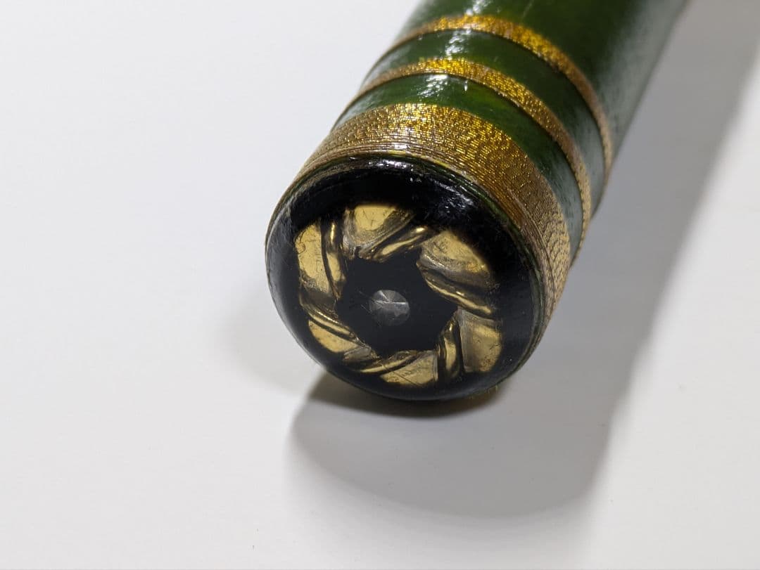 『自作 筏竿 赤金 ツーピースロッド 穂先1本付き』