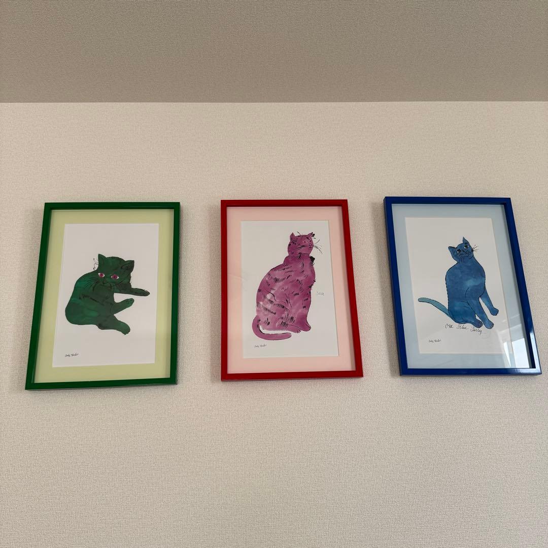 アンディ・ウォーホル　3枚セット　サムという名の猫　ライセンス品　ポスター