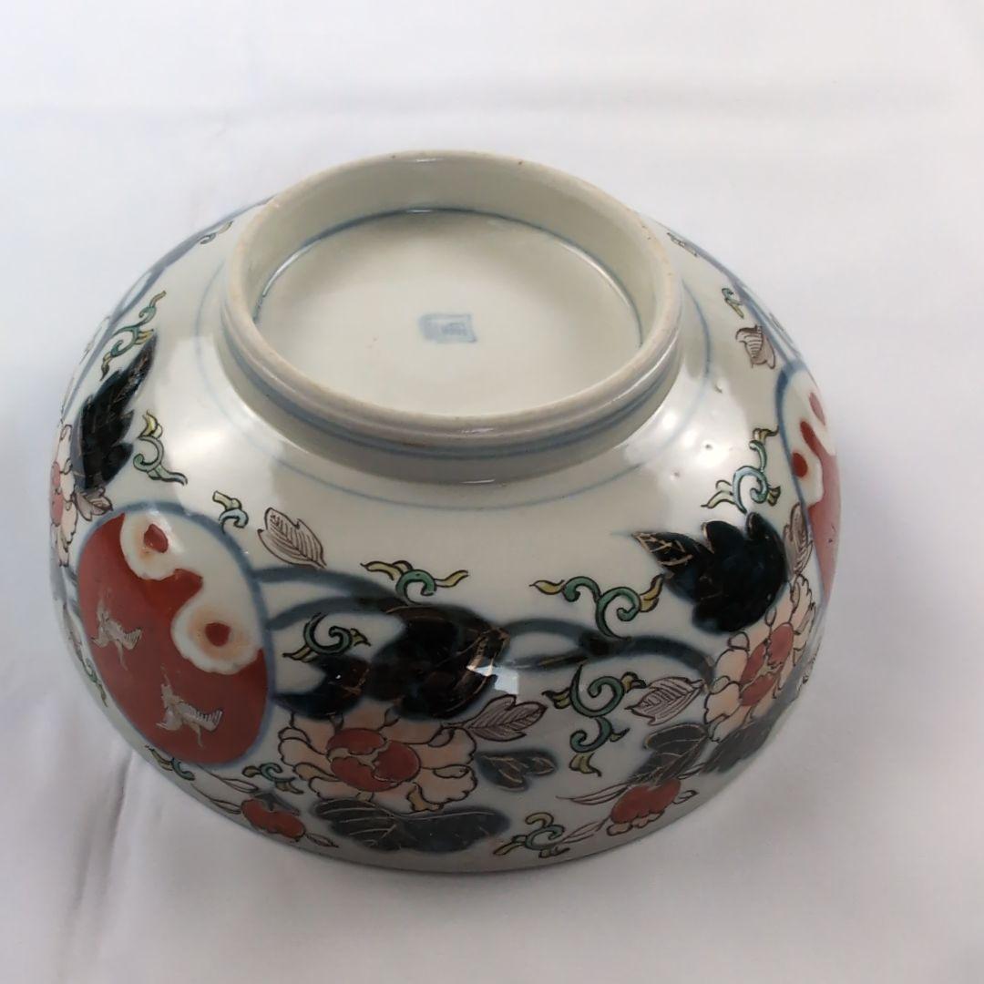 古伊万里鉢 南蛮人南蛮船文深鉢 古伊万里南蛮人南蛮船文深鉢 古伊万里深鉢