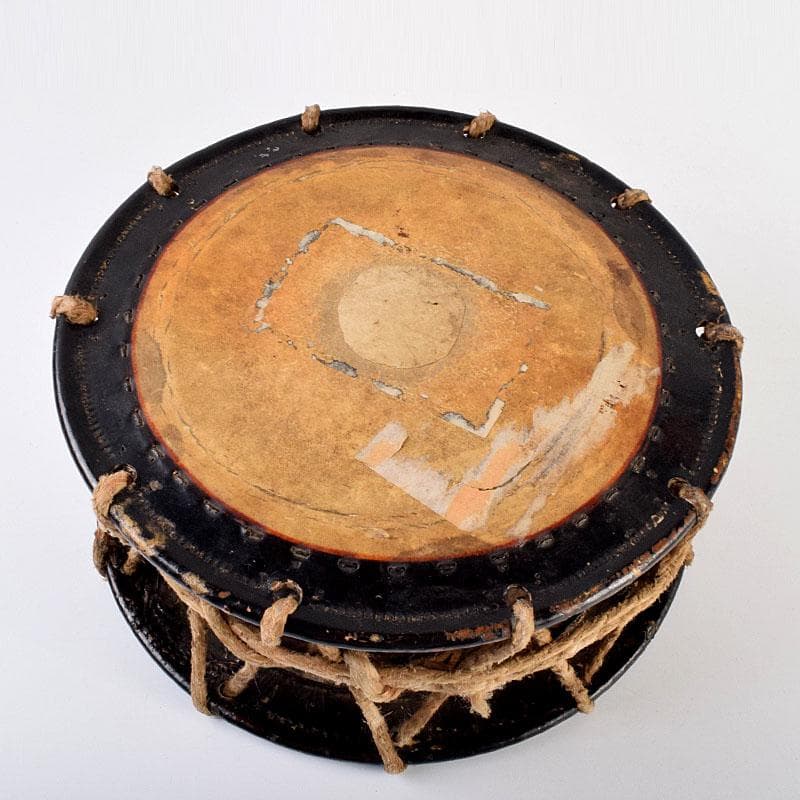 和楽器　和太鼓　締太鼓　黒漆金蒔絵胴　C　8682D