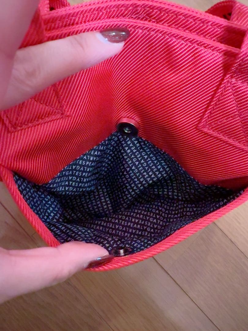 PEARLY GATES 濃いめのピンクトートバッグ