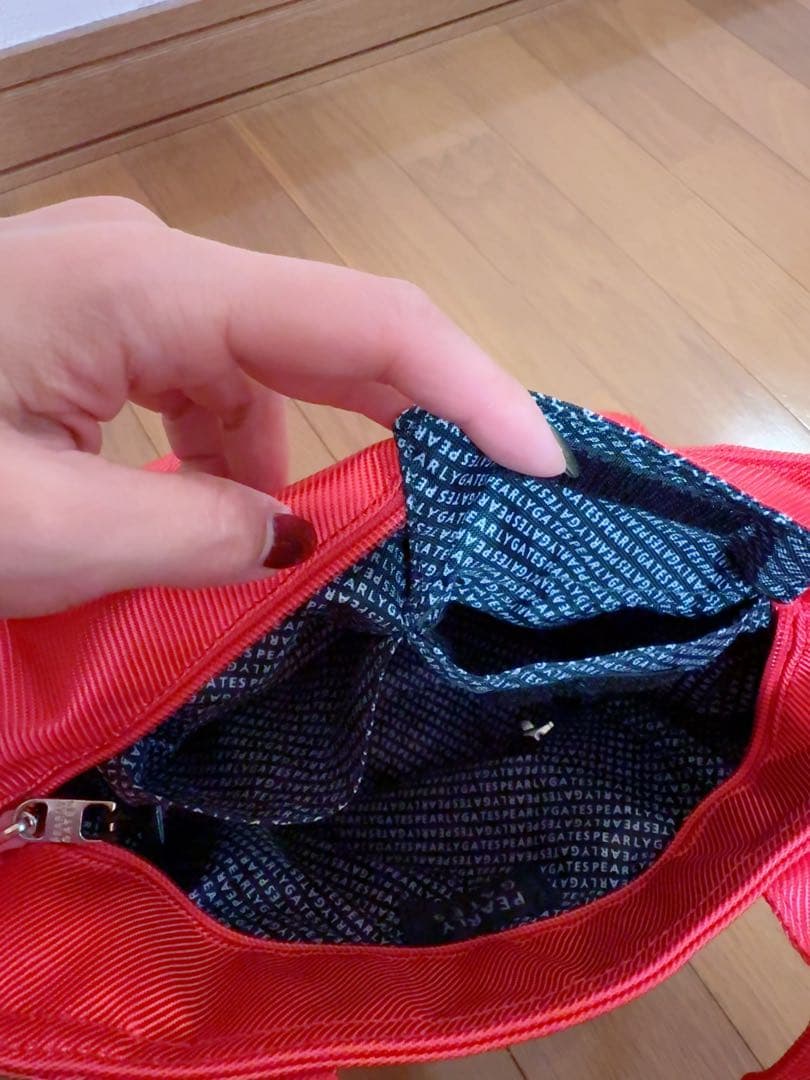 PEARLY GATES 濃いめのピンクトートバッグ