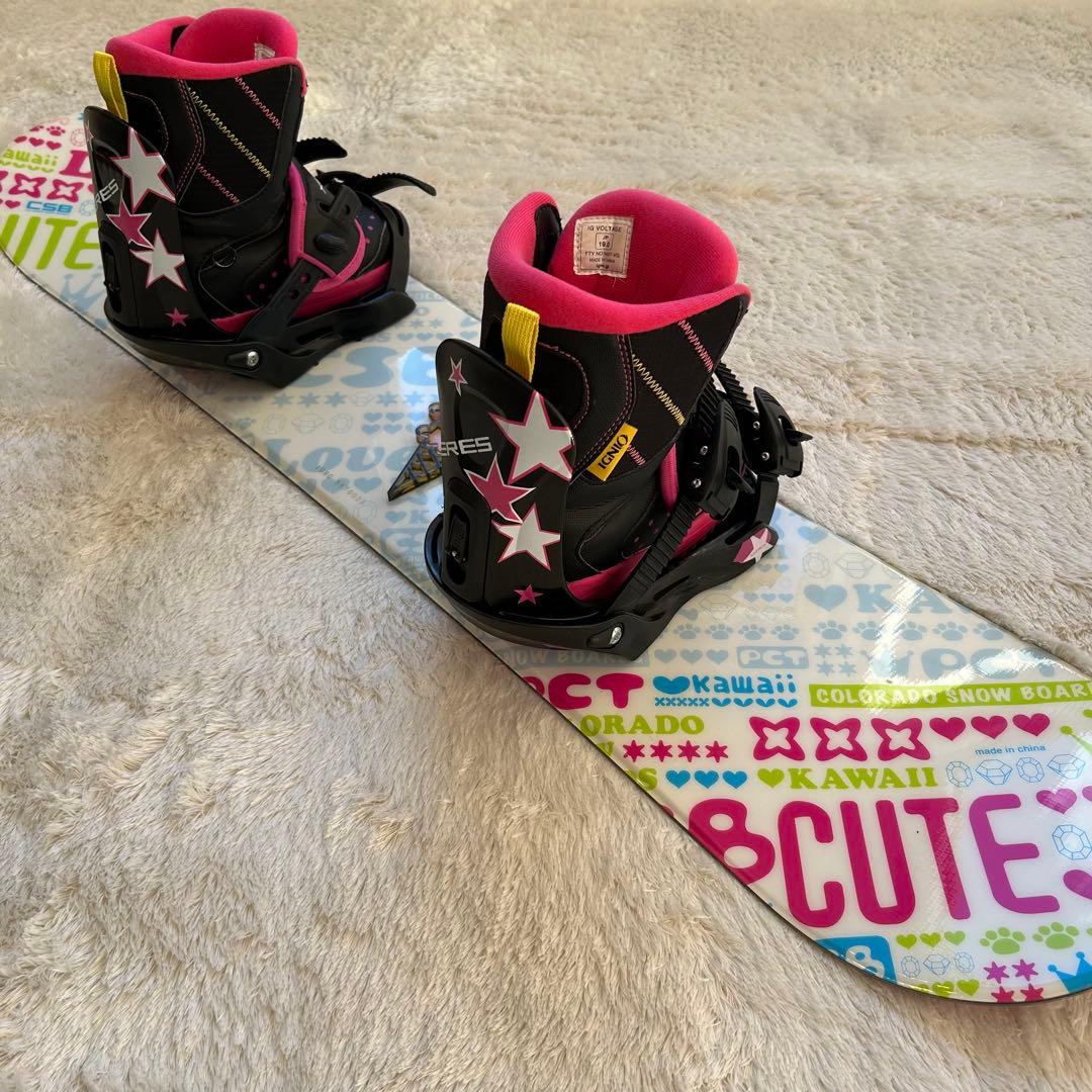 【3点セット】 キッズ　スノーボード CSB 108cm バイン・ブーツセット