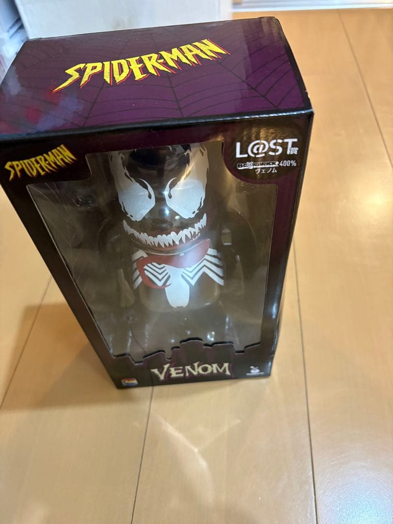 マーベルHappyくじ スパイダーマンベアブリックラストワン賞400%ヴェノム