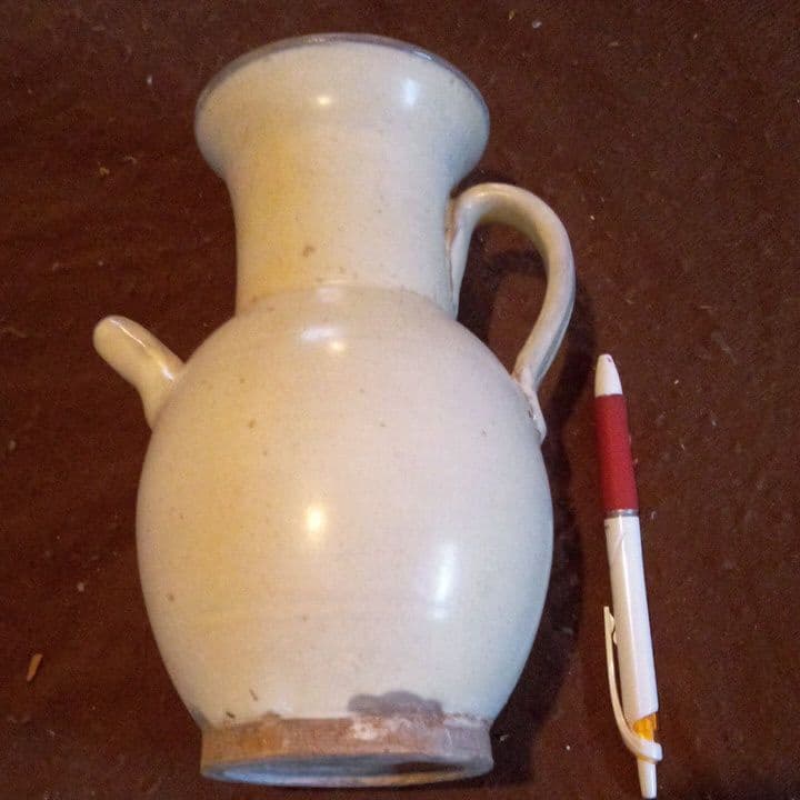 中国陶磁器　磁州窯　白磁水注