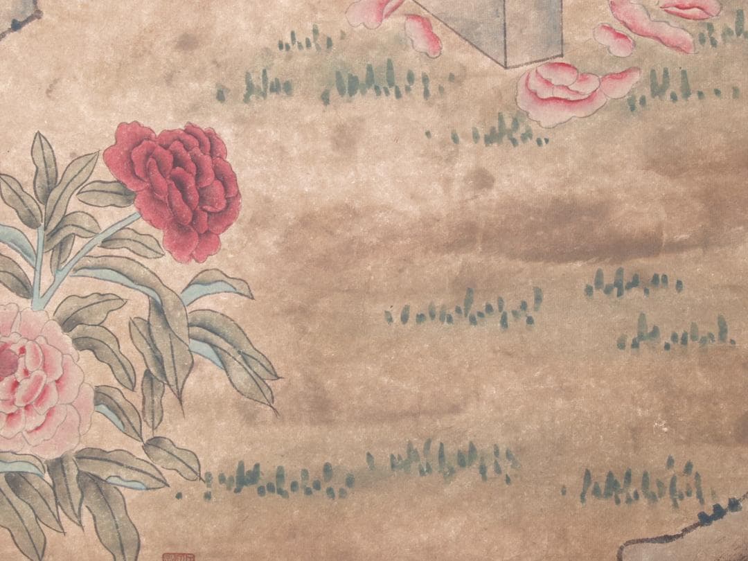 【骨董掛け軸】人物図 中国　清時代 肉筆保證 掛け軸 AK608A12-2