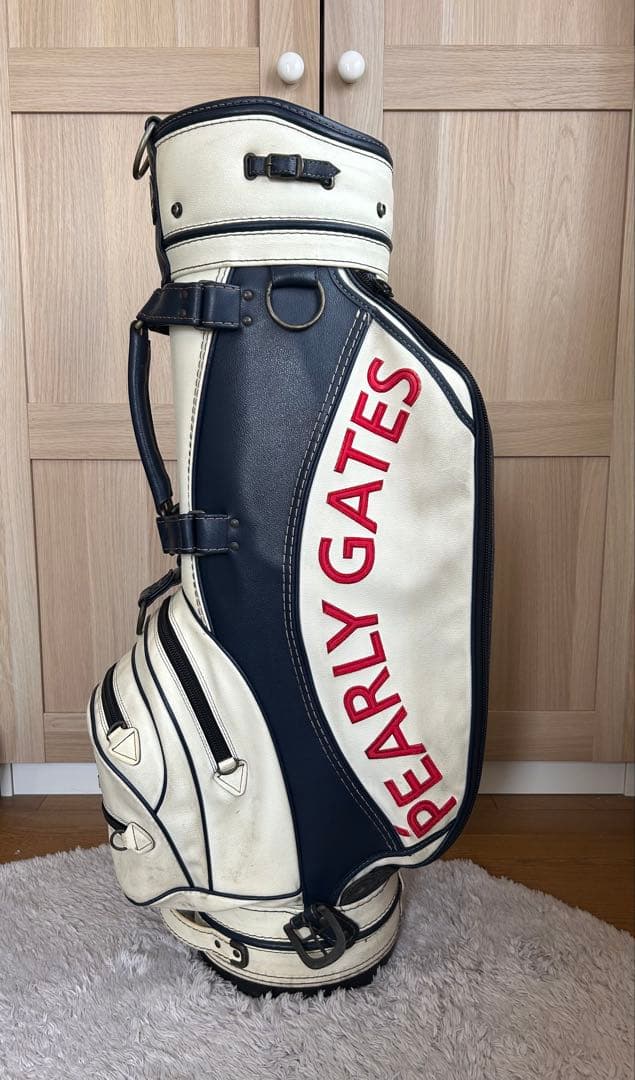 PEARLY GATES キャディバッグ ホワイト/ネイビー