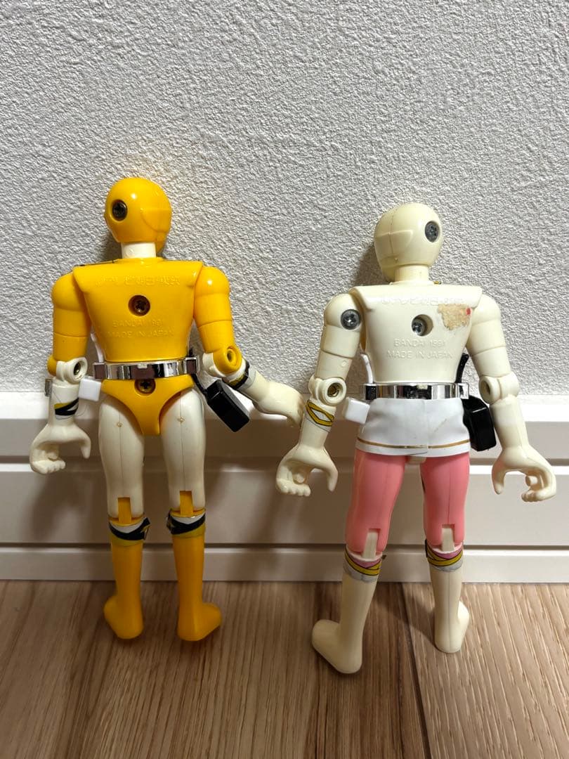 鳥人戦隊ジェットマン　ホワイトスワン　イエローオール　当時物レトロフィギュア