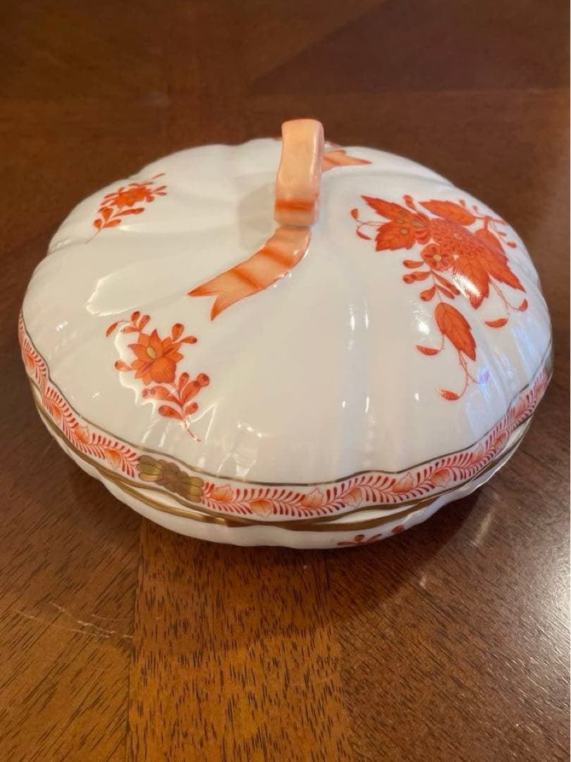 【大幅値下げしました】ヘレンド アポニー オレンジ ボンボン入れ