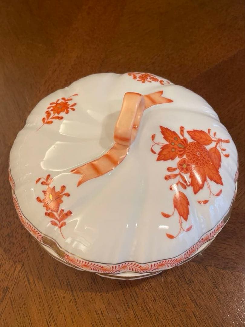 【大幅値下げしました】ヘレンド アポニー オレンジ ボンボン入れ