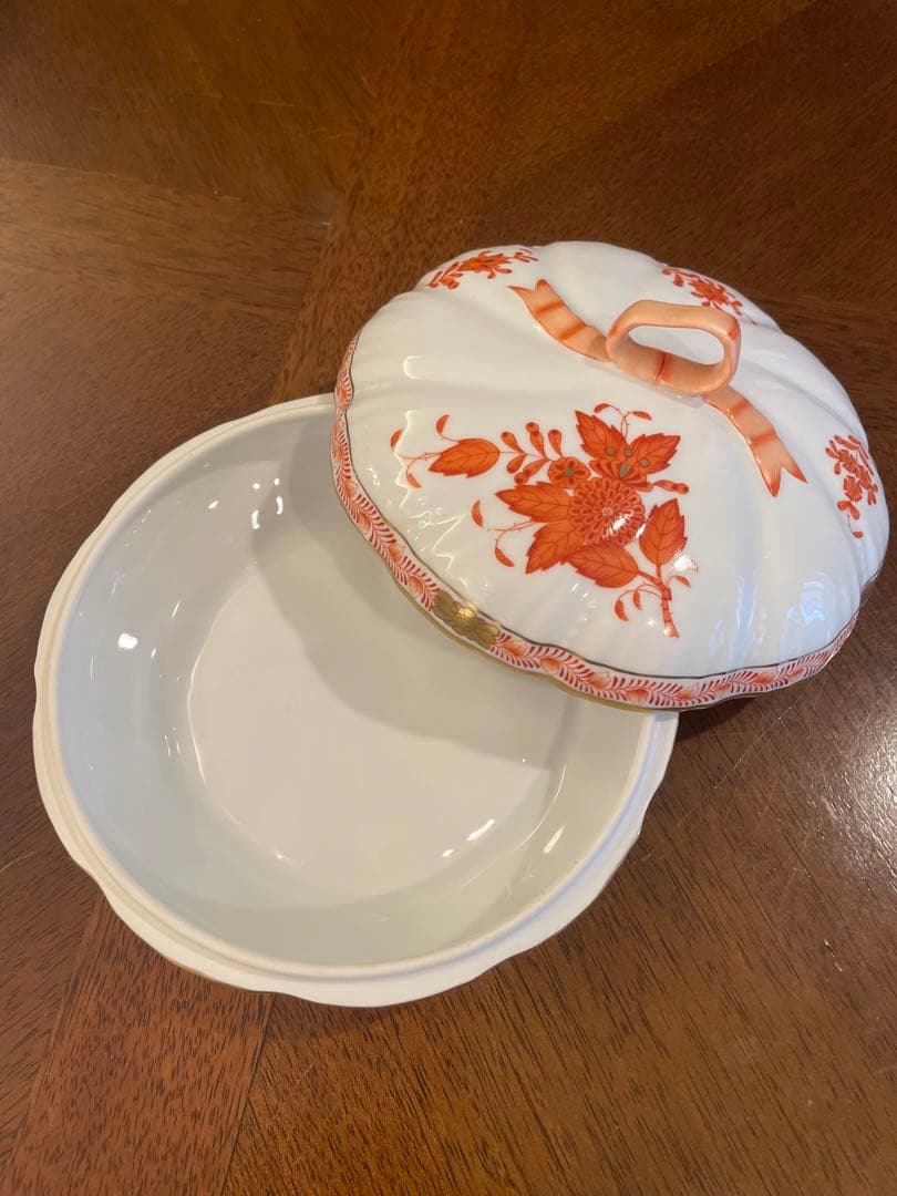 【大幅値下げしました】ヘレンド アポニー オレンジ ボンボン入れ