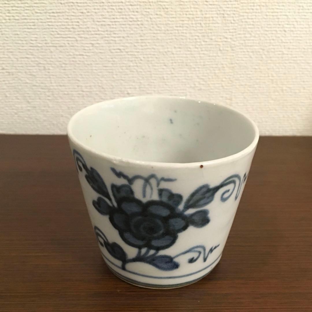 古伊万里　鉄線文（？）　蕎麦猪口　アンティーク　骨董　そば猪口