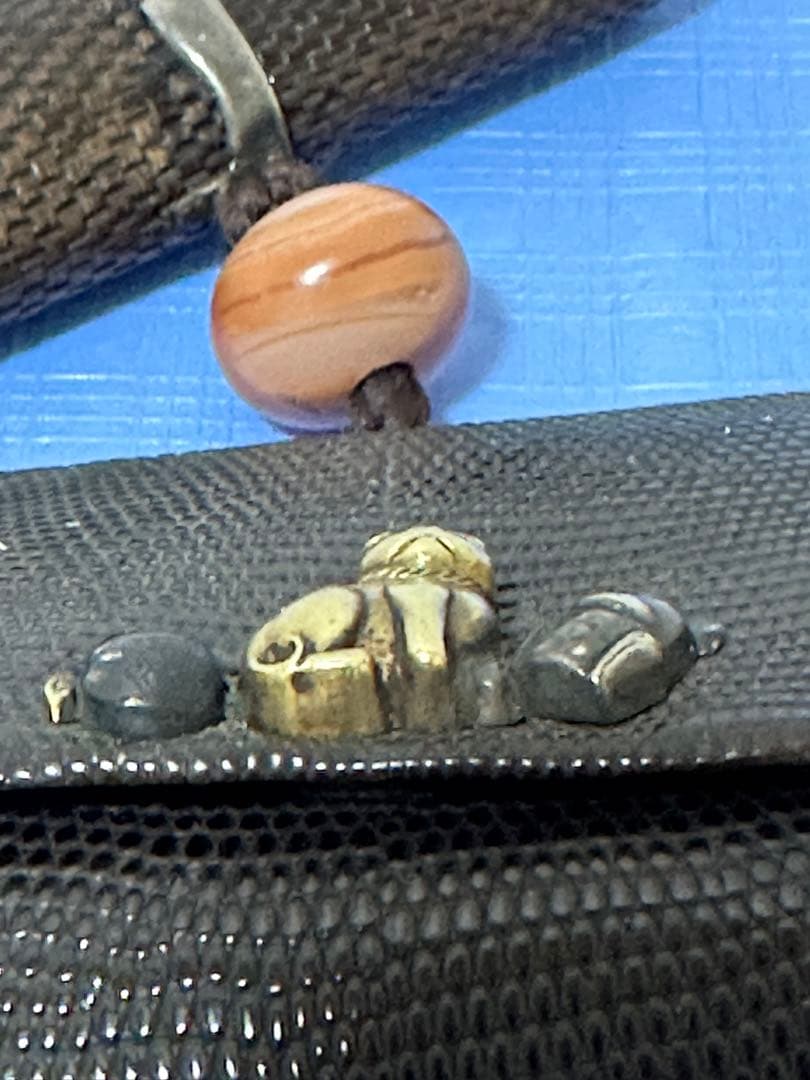 提げ物 煙管入れ 時代物 キセル 喫煙具 煙管筒 根付 銀製 前金具 金无垢