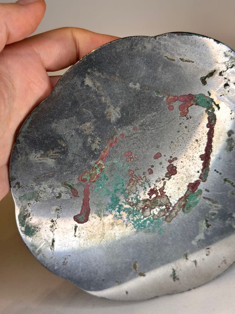 龍文・祥雲文 銅鏡 銅緑あり 時代物 中国古董品 コレクション