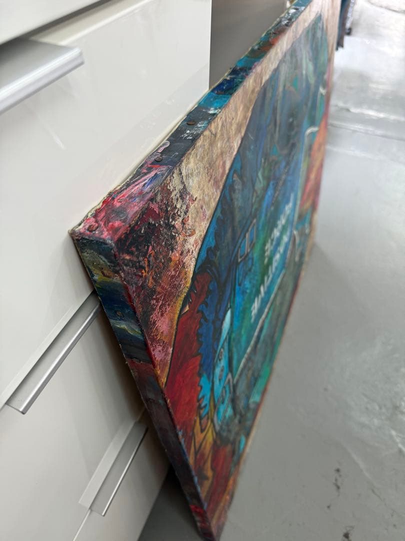 抽象画　POSITIVE FORCE ライダースジャケット