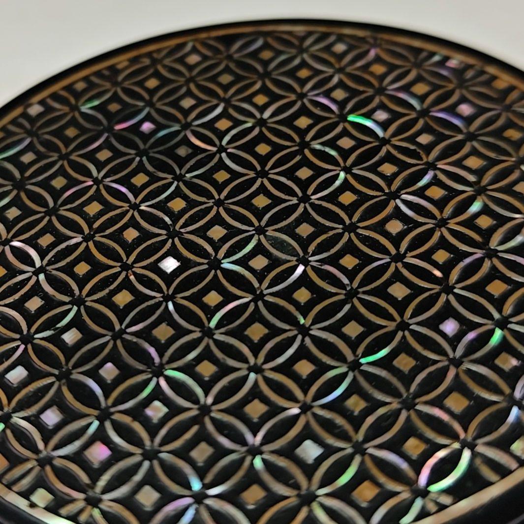 イ729 香合『細川司光作』『七宝蒔絵　丸香合　共箱』漆塗　茶道具