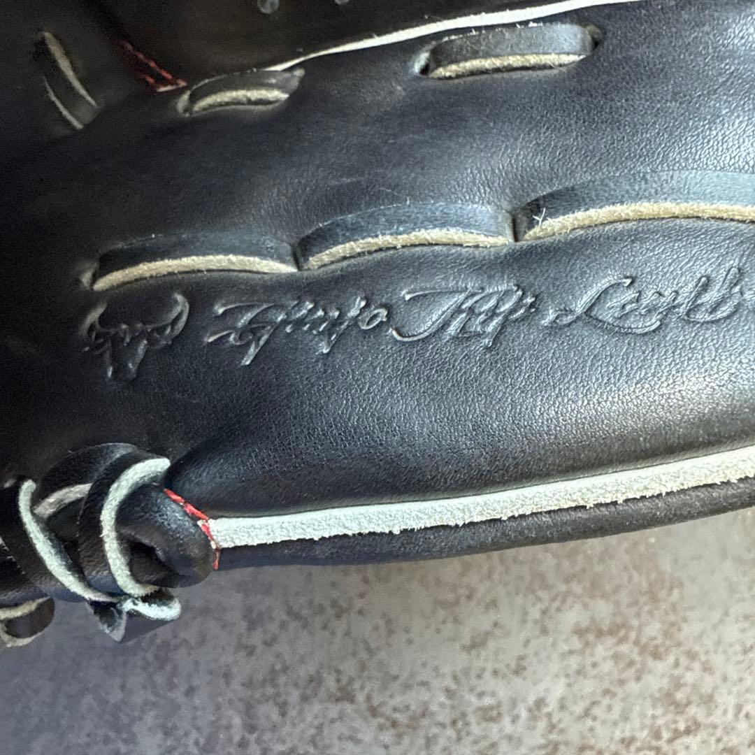 Mizuno Pro 軟式グローブ 黒/赤　左手用