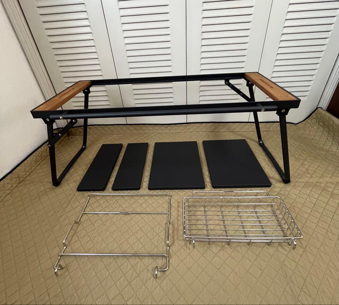 BLACKDEER 折りたたみIGTテーブル+水切りトレイ+延長ラック