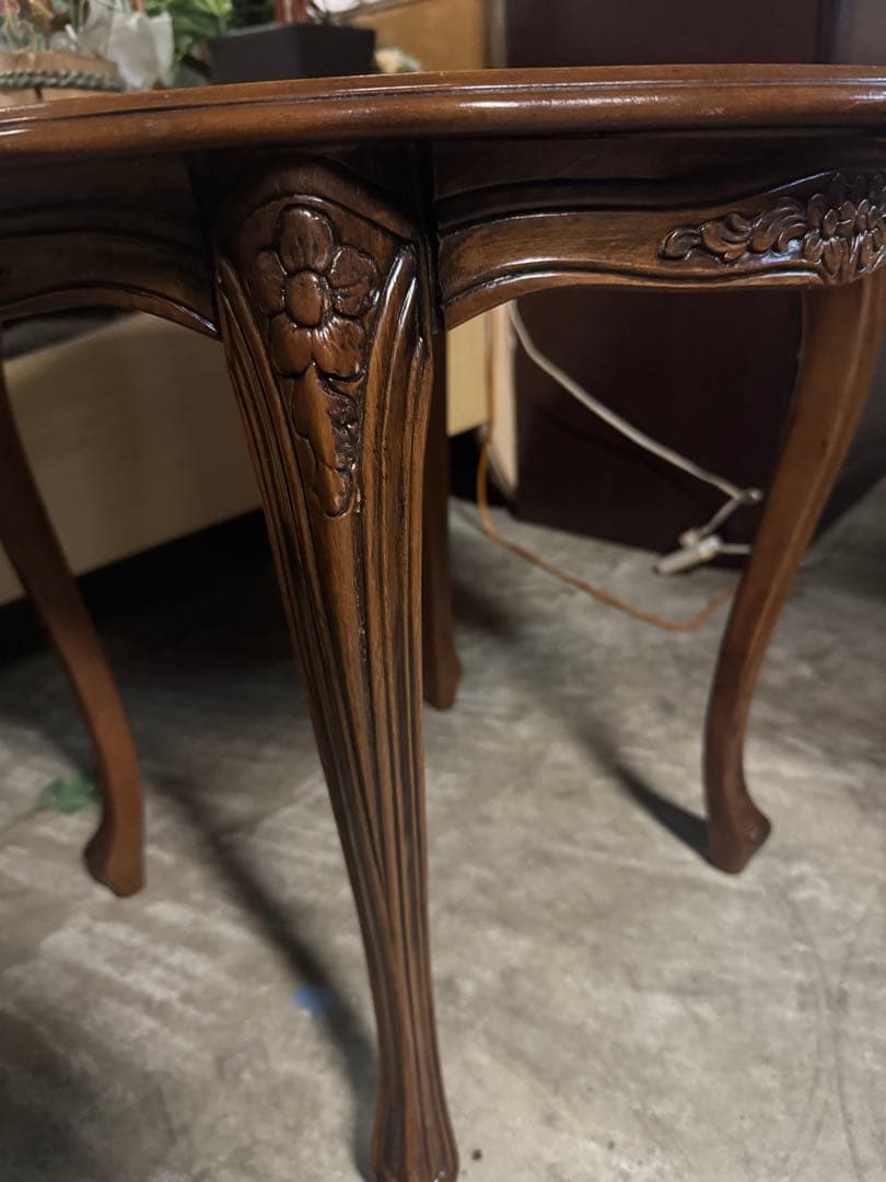 輸入家具　木製テーブル ブラウン