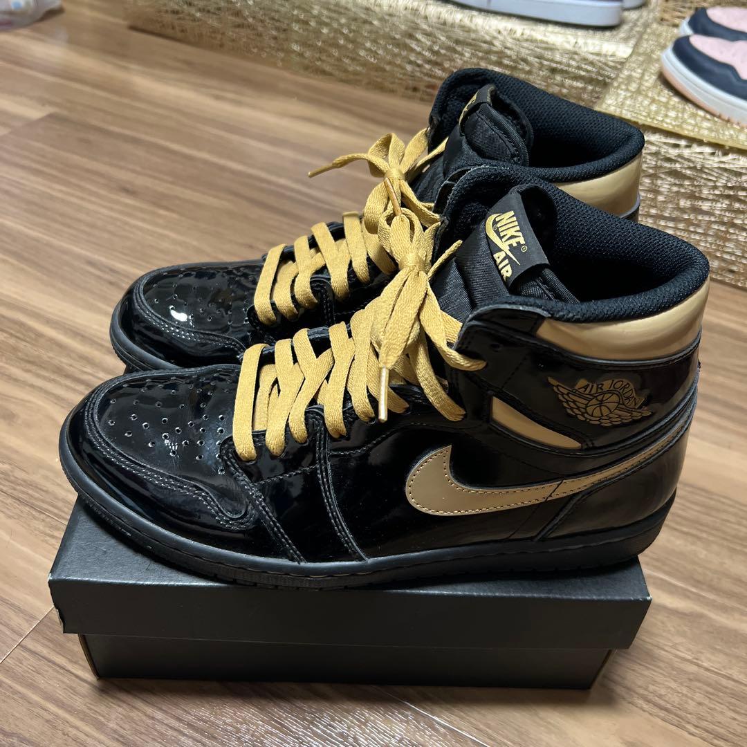 シューズ(男性用) Air Jordan 1 High OG Black-lic Gold